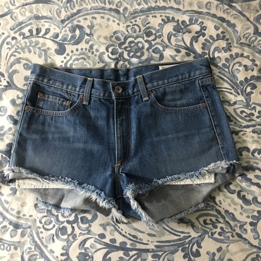 Rag & Bone Denim High Waisted Shorts 27